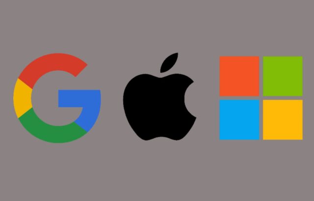 Google, Apple y Microsoft