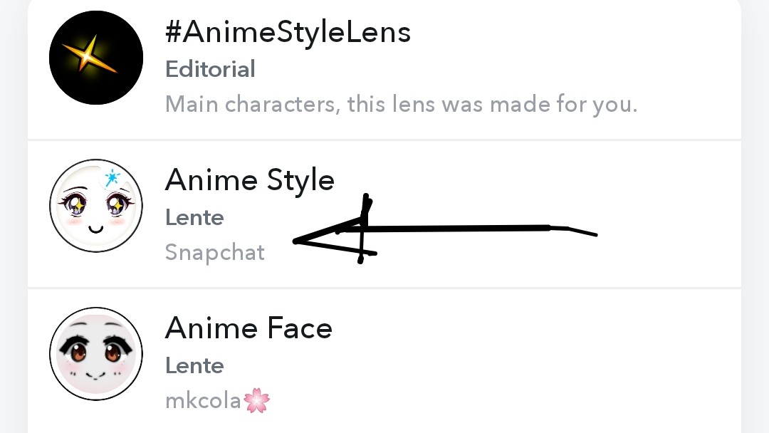 Filtro Anime Snapchat